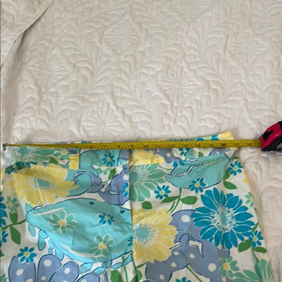 VINTAGE LILLY PULITZER Pants in Blue, teal and Yellow size 10 - Picture 5 of 9